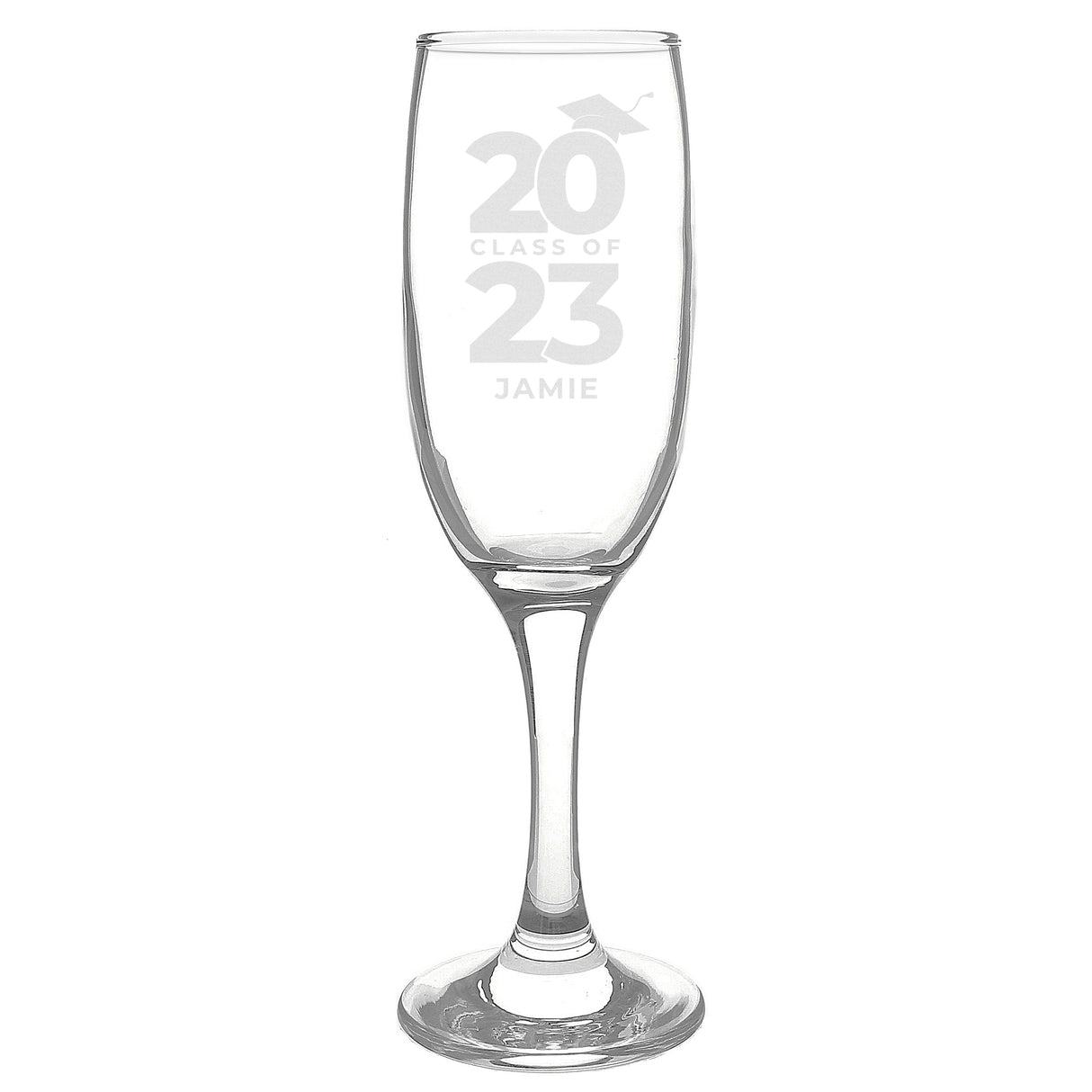 Personalised Class of Graduation Flute: 5 - Champagne Flutes By Gift Moments