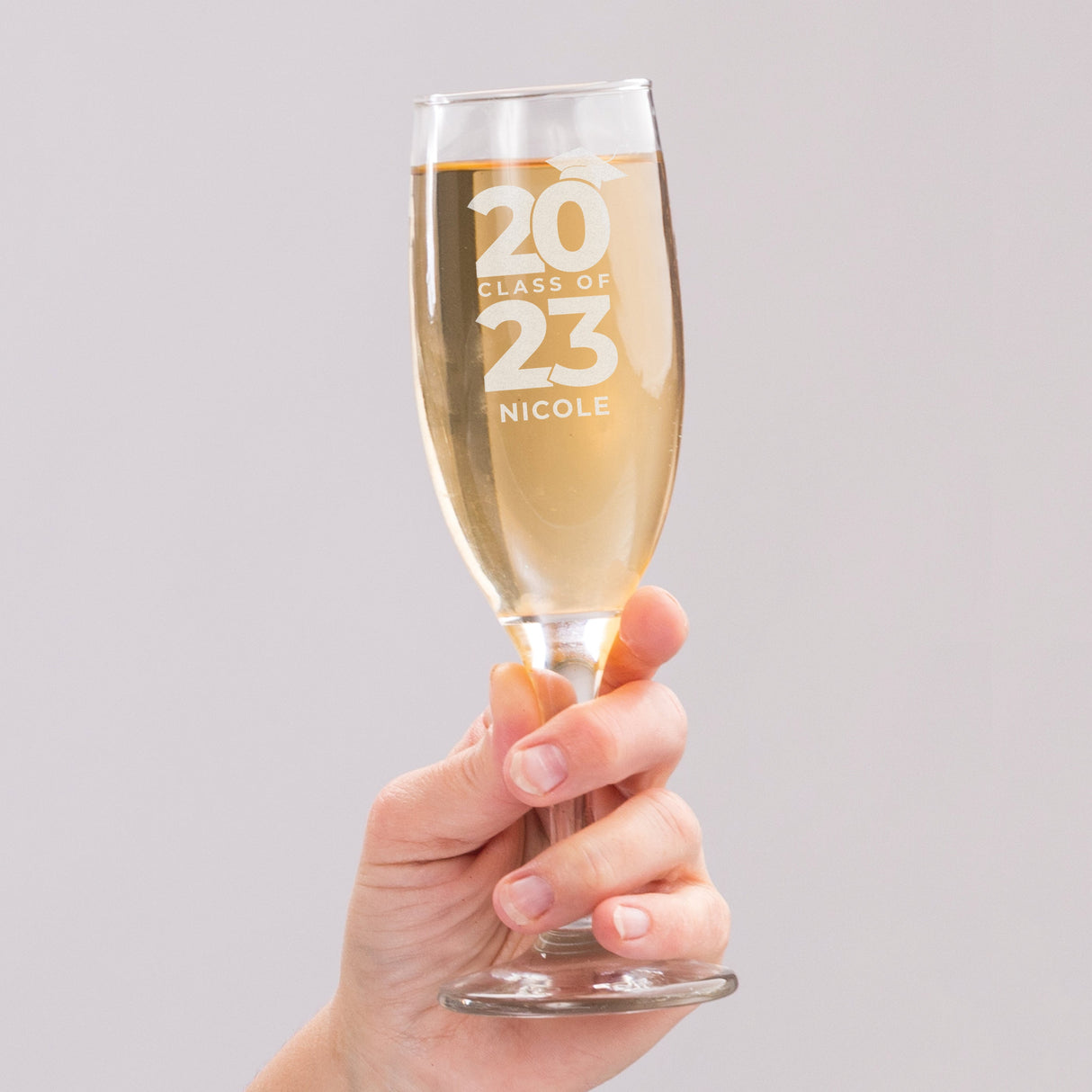 Personalised Class of Graduation Flute: 1 - Champagne Flutes By Gift Moments