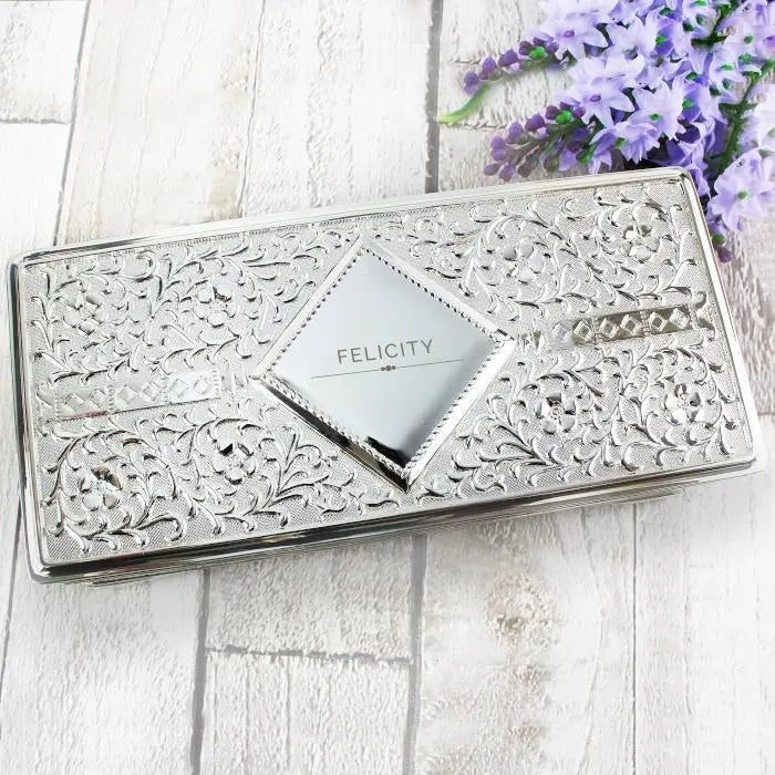 Personalised Classic Antique Silver Plated Jewellery Box - Shop Jewellery Boxes At Gift Moments - 6