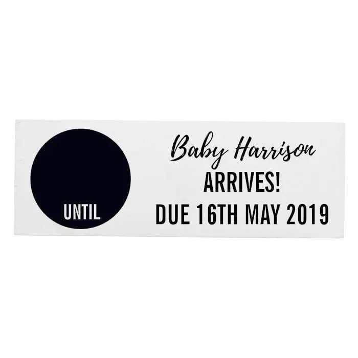 Personalised Classic Chalk Countdown Wooden Block Sign - Shop Signs & Plaques At Gift Moments - 3