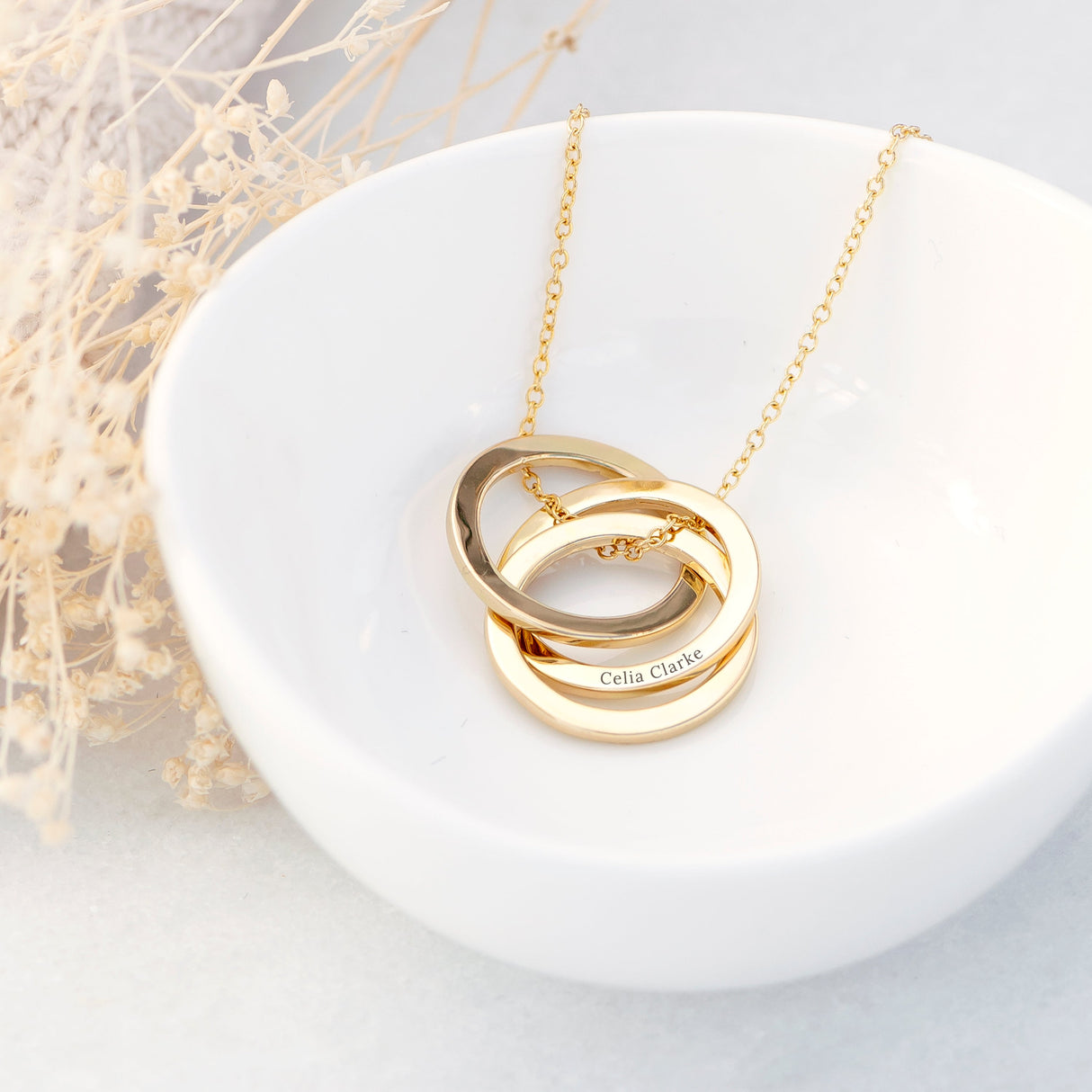Personalised Classic Russian Ring Necklaces: 5 - Necklaces By Gift Moments