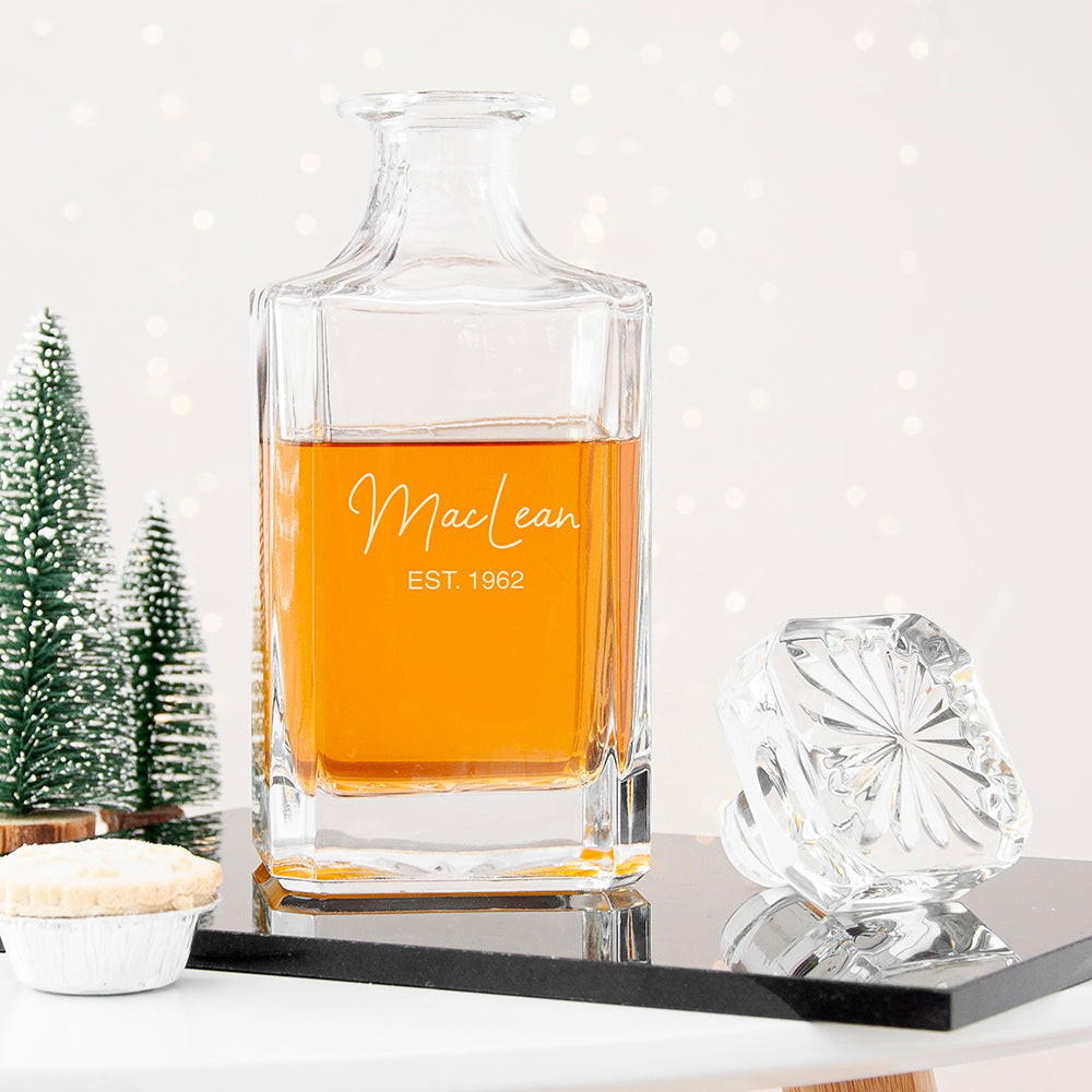 Personalised Classic Signature Square Decanter: 2 - Barware By Gift Moments