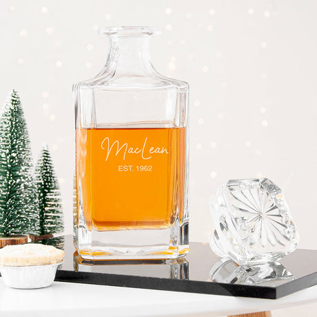 Personalised Classic Signature Square Decanter: 2 - Barware By Gift Moments