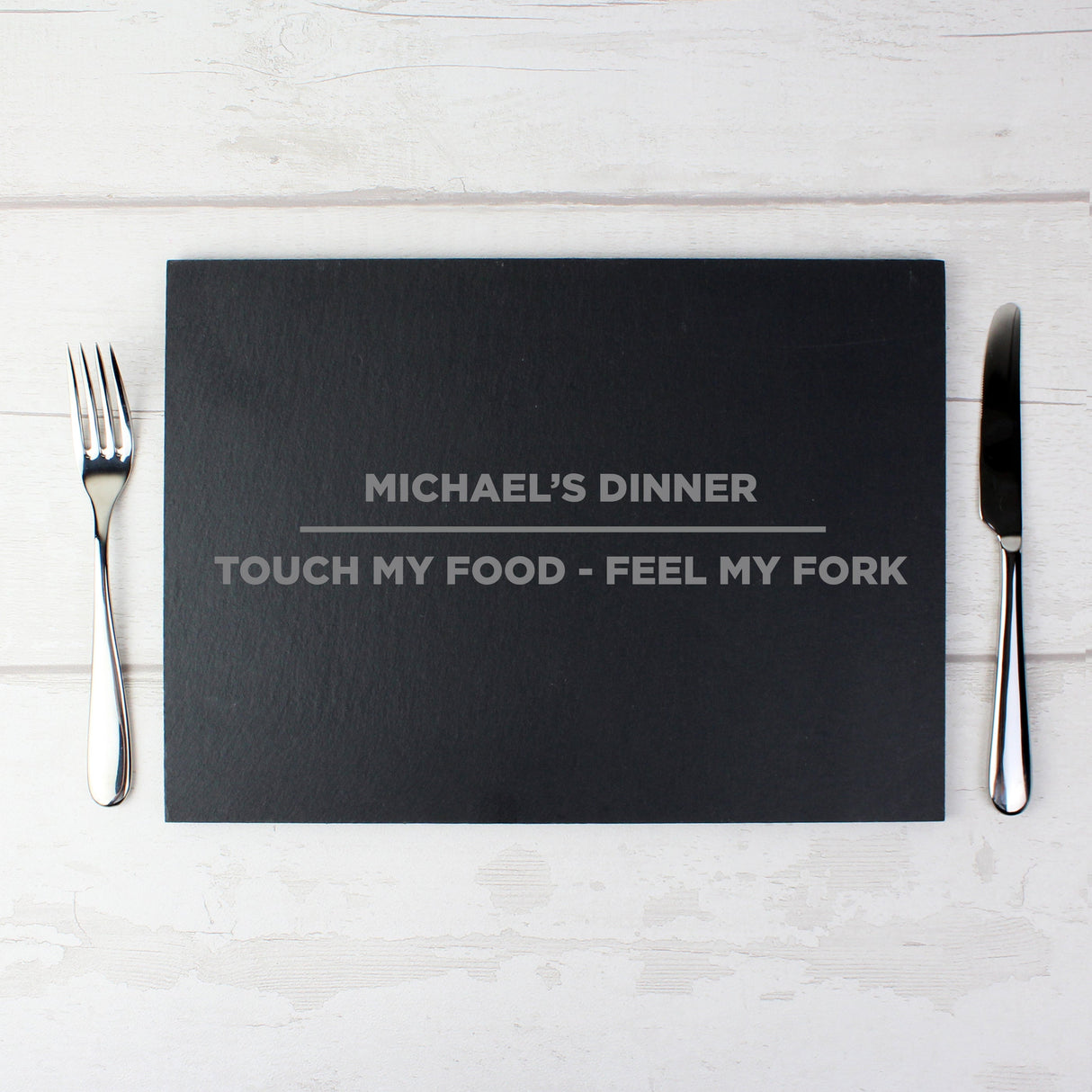 Personalised Classic Slate Rectangle Placemat: 6 - Placemats By Gift Moments