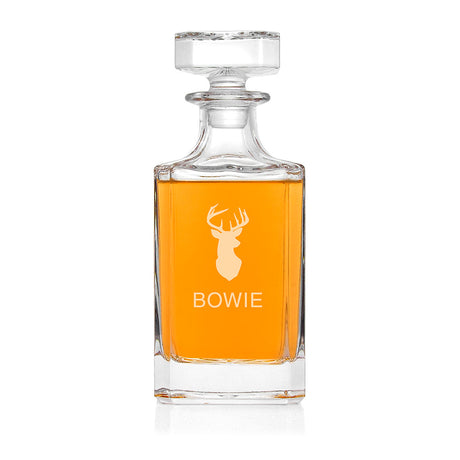 Personalised Classic Stag Square Decanter: 4 Barware By Gift Moments