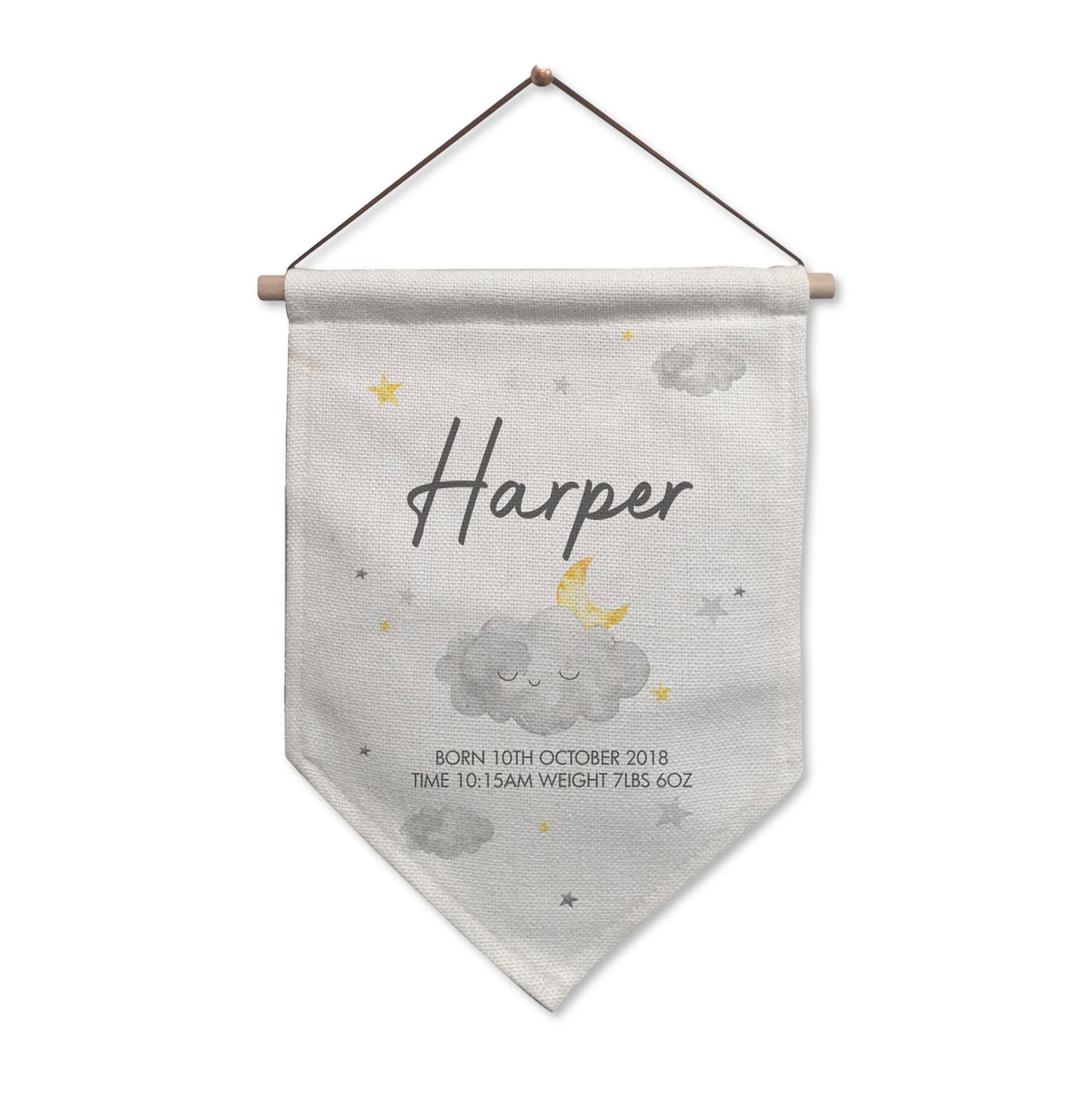 Personalised Cloud Free Text Hanging Banner - Shop Banners At Gift Moments - 2