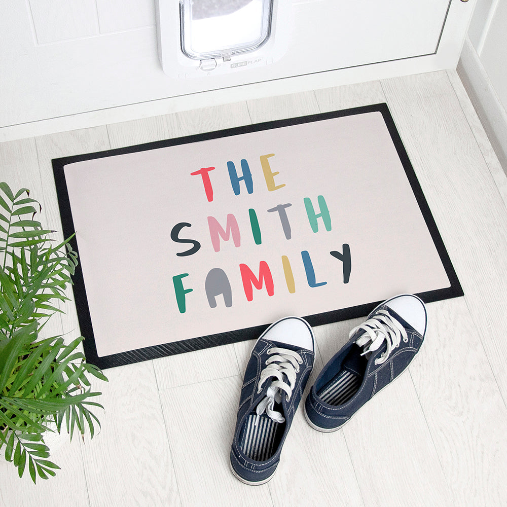 Personalised Colourful Message Doormat - Shop Doormats At Gift Moments - 1