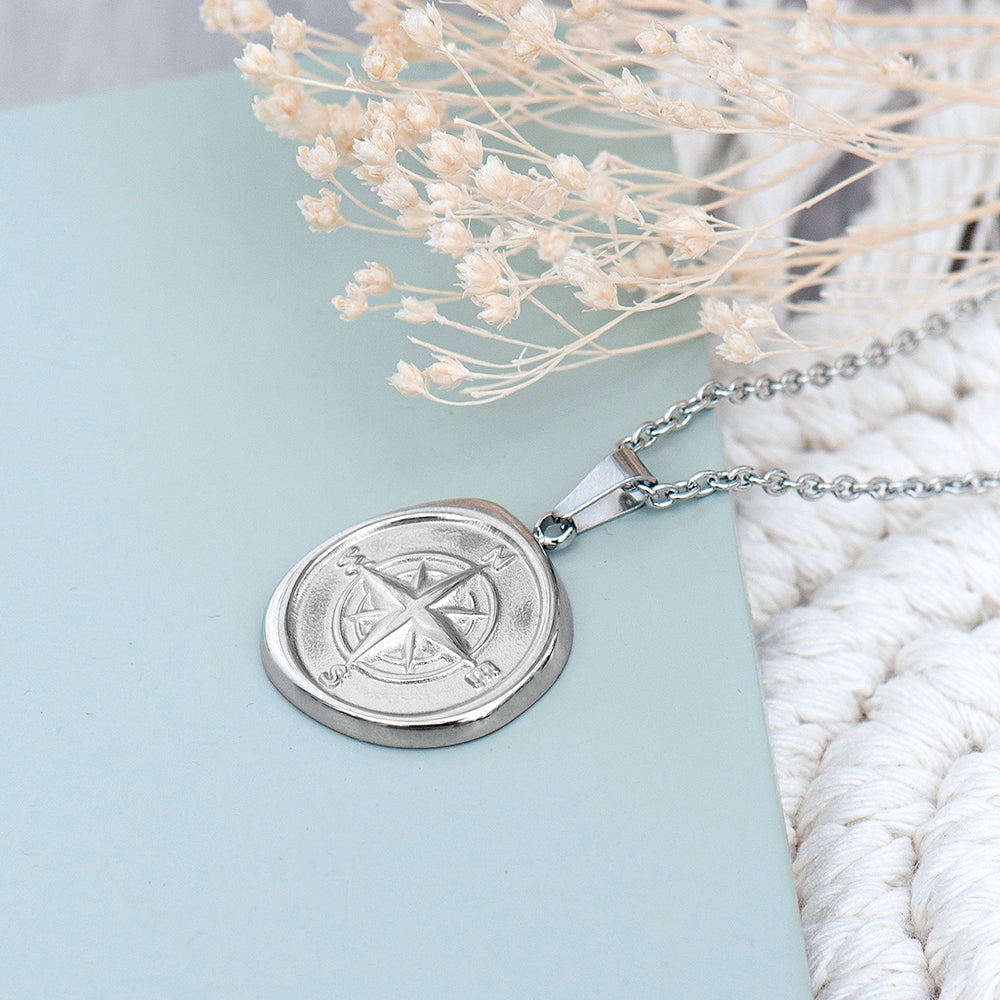 Personalised Compass Amulet Necklaces: 5 - Necklaces By Gift Moments