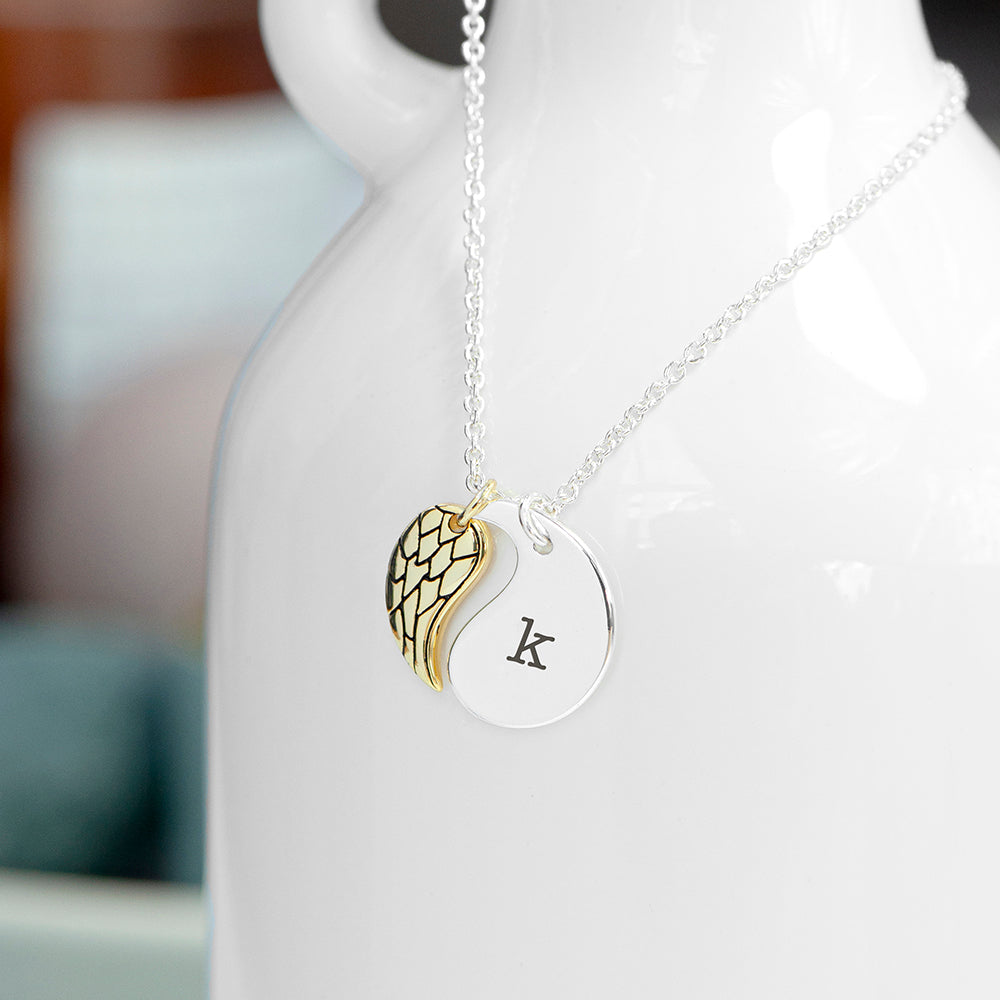 Personalised Contemporary Angel Wing Necklaces: 4 - Necklaces By Gift Moments