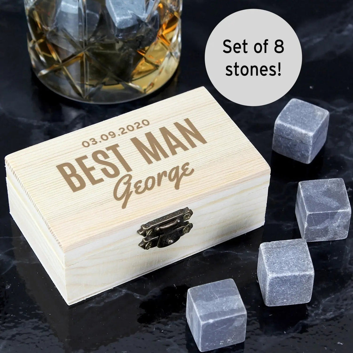 Personalised Cooling Stones: 3 - Barware By Gift Moments
