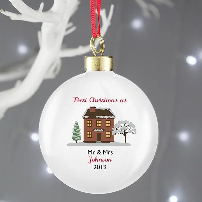 Personalised Cosy Christmas Bauble: 4 - Christmas Baubles By Gift Moments