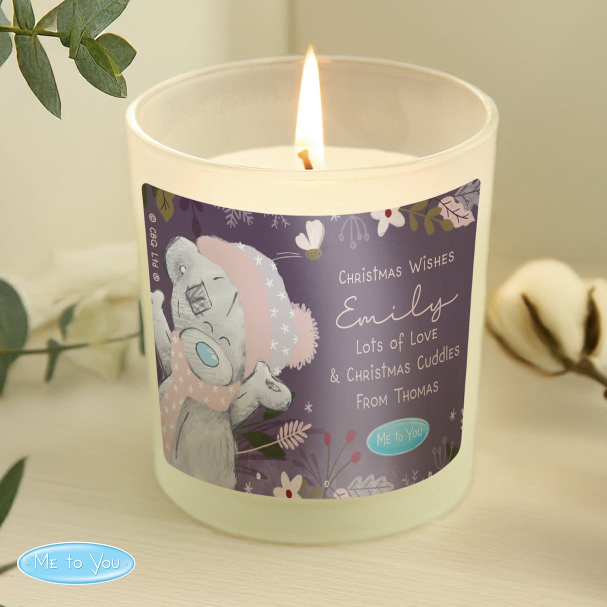 Personalised Me to You Cosy Winter Candle Jar - Shop Candles At Gift Moments - 2