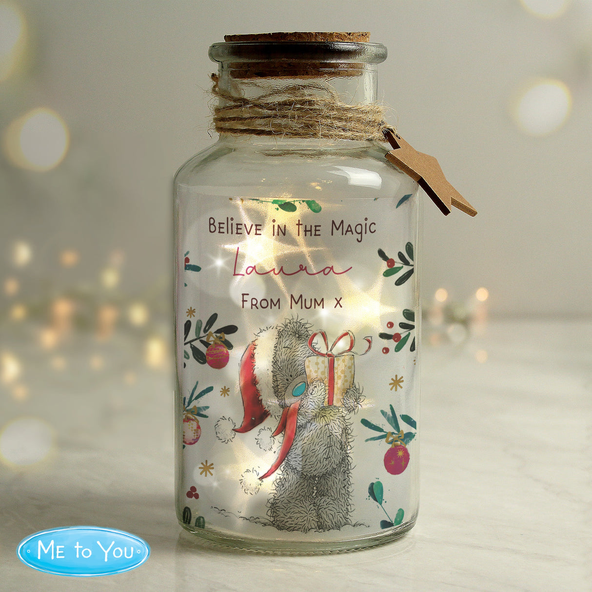 Personalised Me to You Cosy Winter Led Jar: 3 - LED Lighting