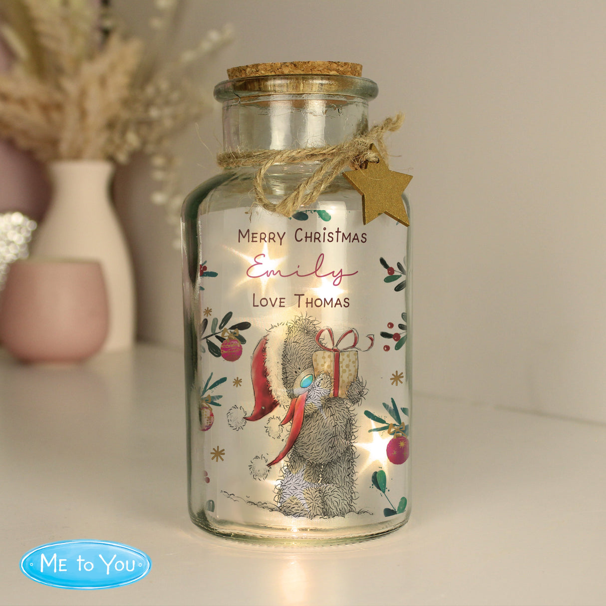 Personalised Me to You Cosy Winter Led Jar: 4 - LED Lighting