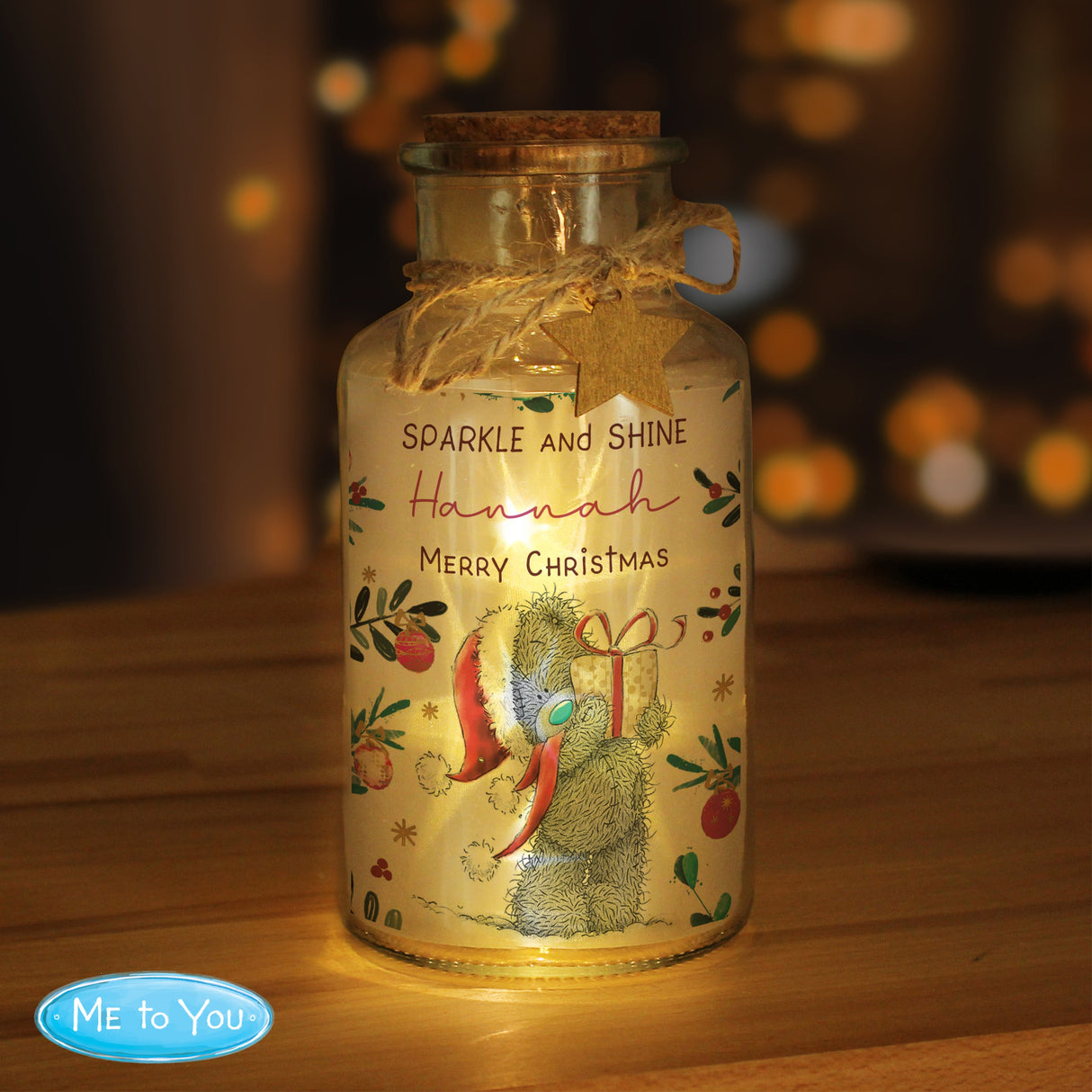 Personalised Me to You Cosy Winter Led Jar: 1 - LED Lighting