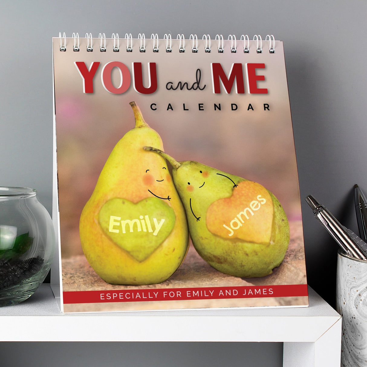 Personalised Couples Desk Calendar: 1 - Calendars & Planners By Gift Moments