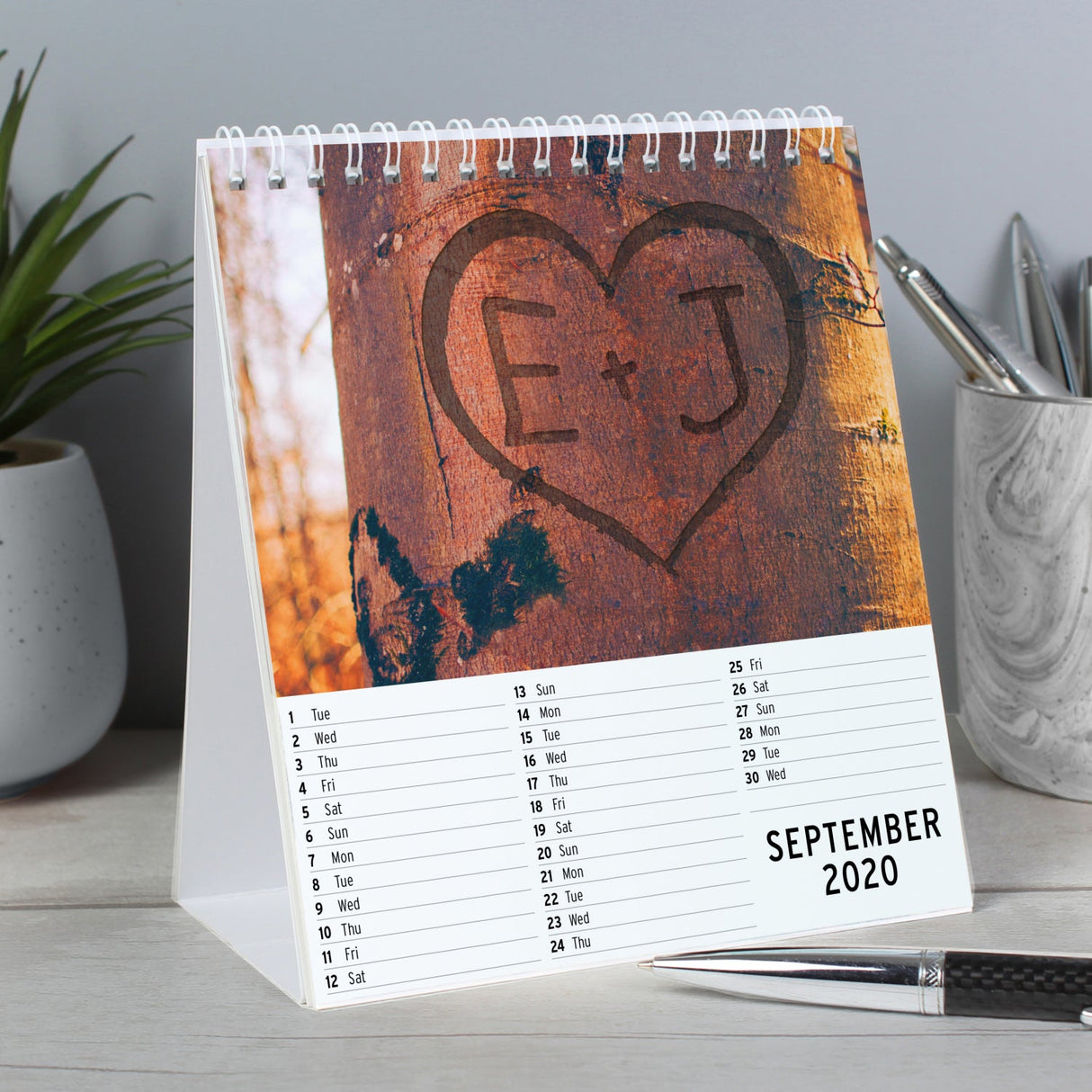 Personalised Couples Desk Calendar: 4 - Calendars & Planners By Gift Moments