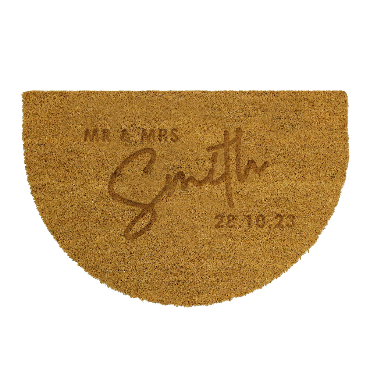 Personalised Couples Half Moon Indoor Doormat: 5 - Doormats By Gift Moments