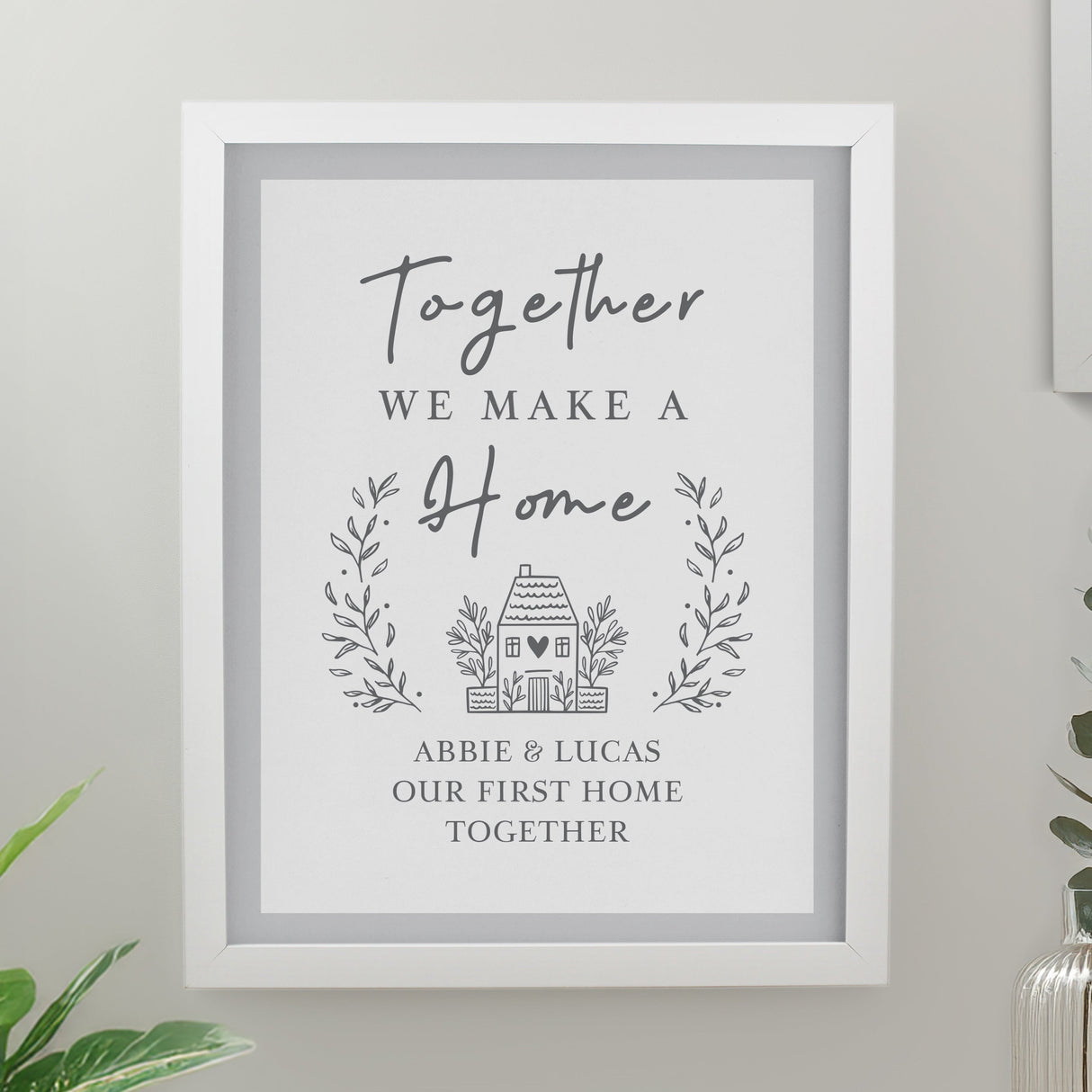 Personalised Couples Home Framed Prints: 3 - White - Framed Prints By Gift Moments