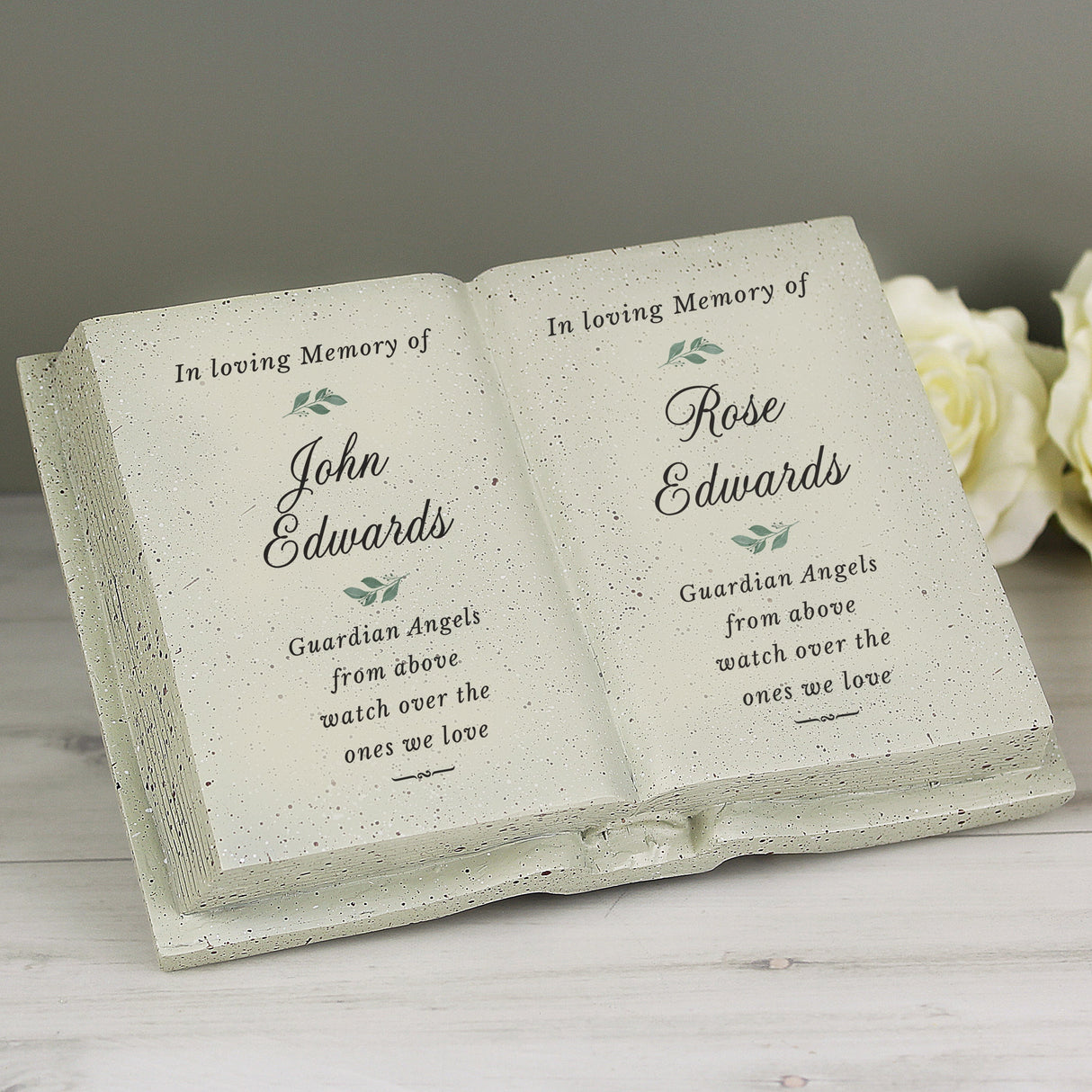 Personalised Couples In Loving Memory Resin Book: 2 - Memorials By Gift Moments