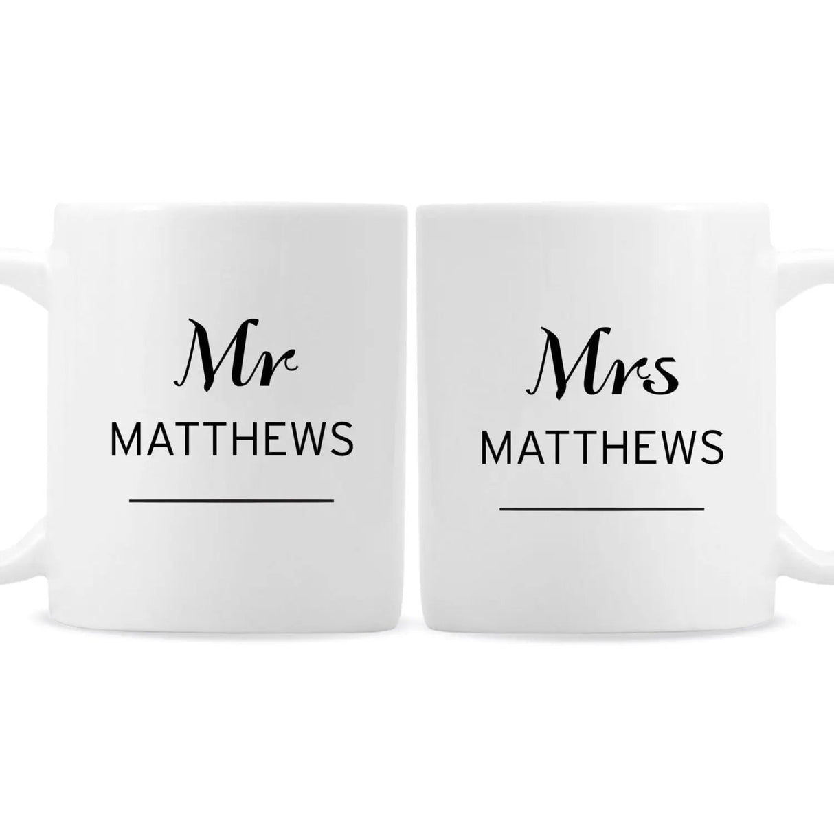 Personalised Couples Mug Set: 4 - Mugs By Gift Moments