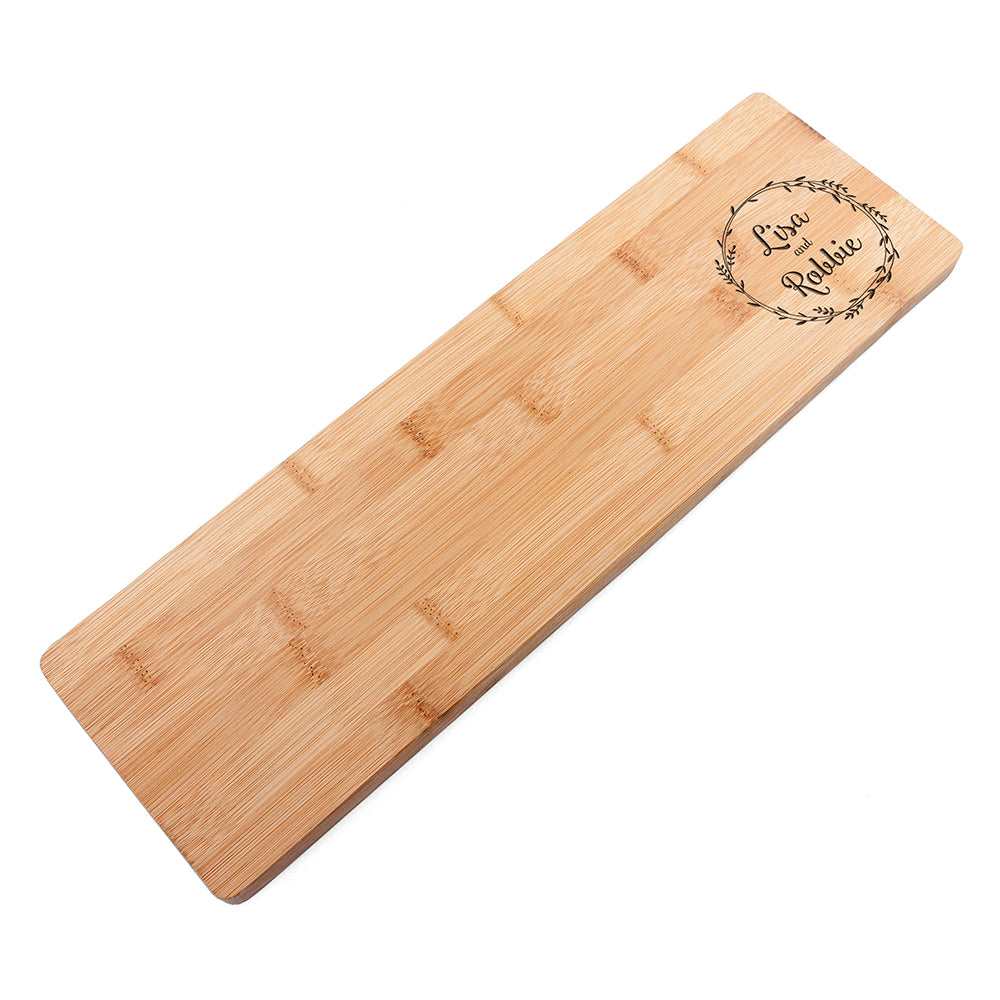 Personalised Couple’s Wreath Bamboo Serving Board - Shop Chopping Boards At Gift Moments - 5