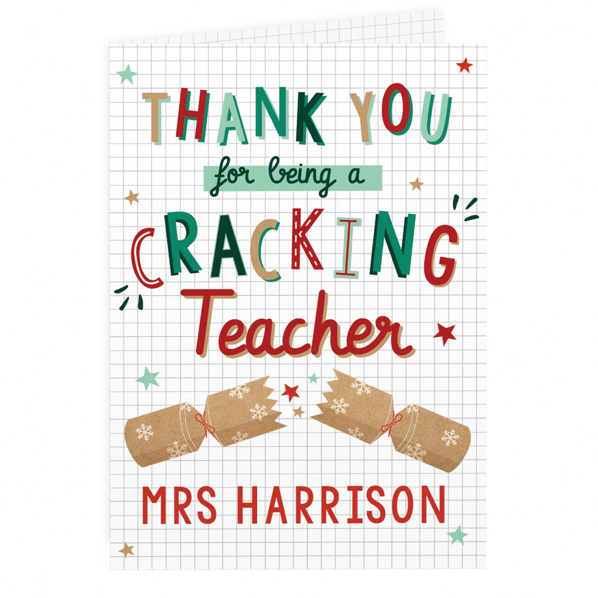 Personalised Cracking Teacher Card: 3 - Greeting Cards By Gift Moments