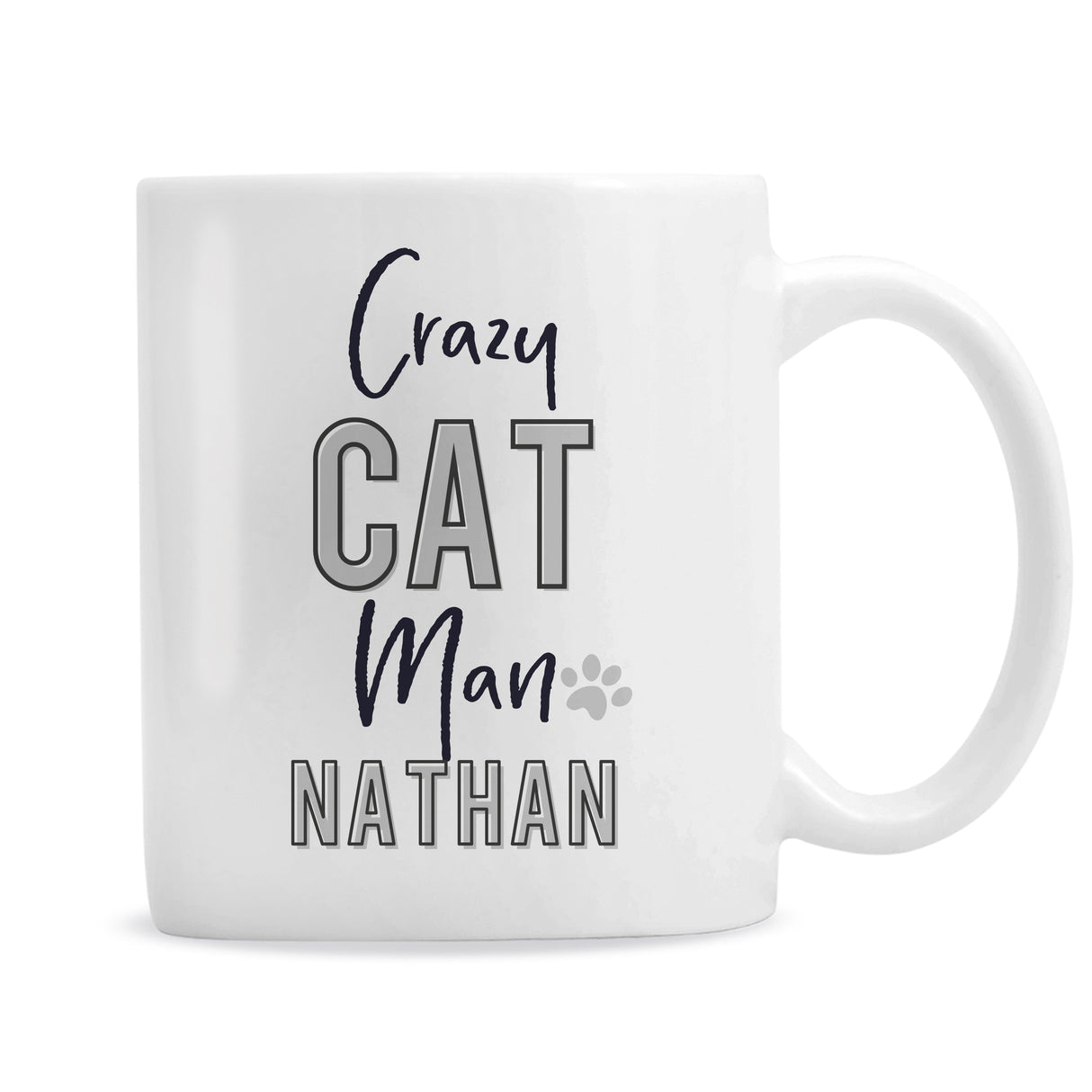 Personalised Crazy Cat Man Mug: 5 - Mugs By Gift Moments