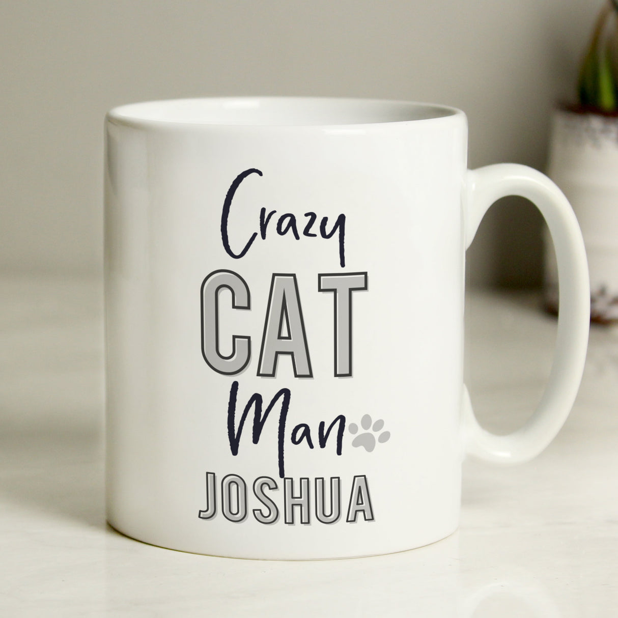 Personalised Crazy Cat Man Mug: 3 - Mugs By Gift Moments