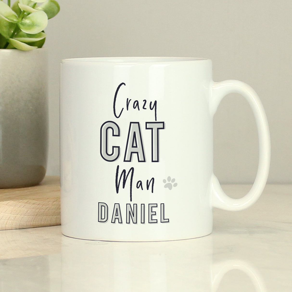 Personalised Crazy Cat Man Mug: 1 - Mugs By Gift Moments