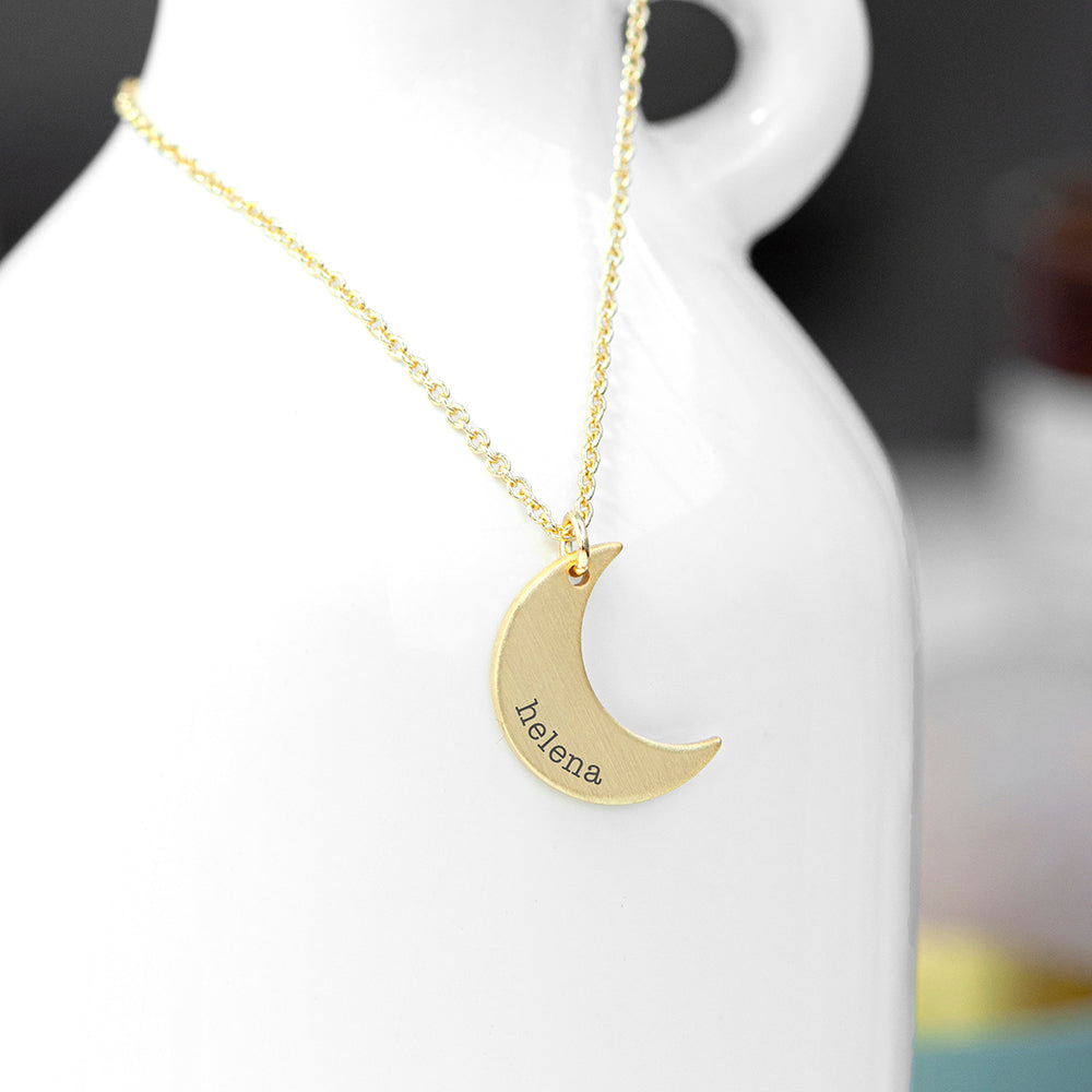 Personalised Crescent Moon Necklaces: 4 - Necklaces By Gift Moments