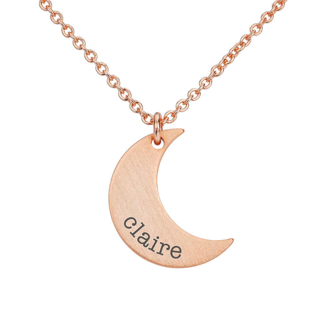 Personalised Crescent Moon Necklaces: 12 - Necklaces By Gift Moments