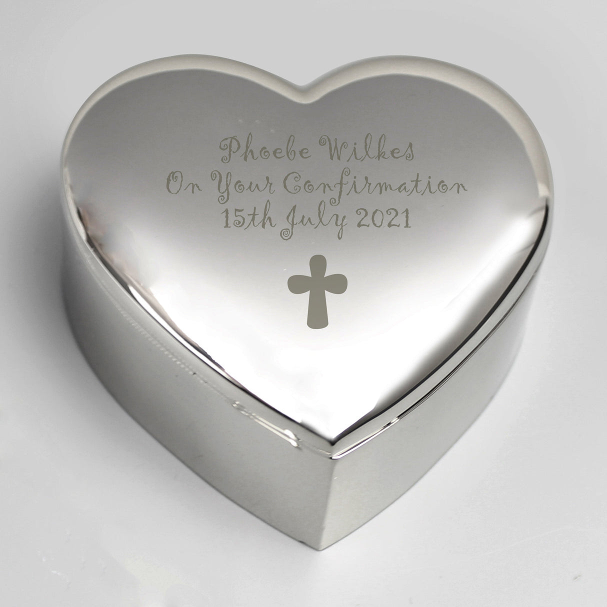 Personalised Cross Heart Trinket Box: 2 - Trinket Boxes By Gift Moments