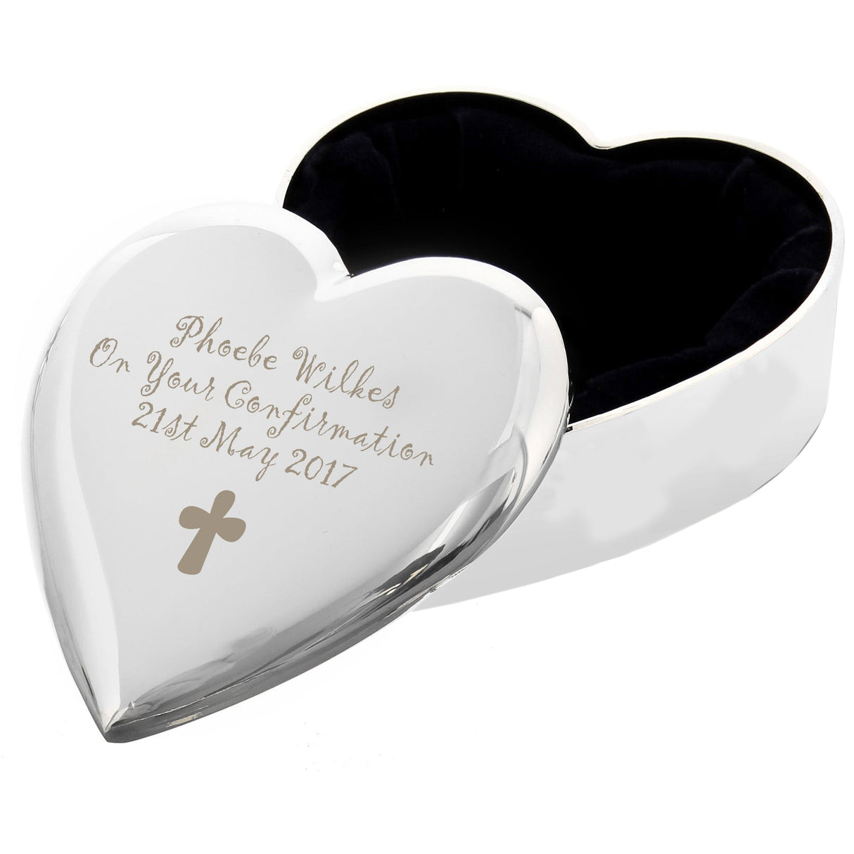 Personalised Cross Heart Trinket Box: 4 - Trinket Boxes By Gift Moments