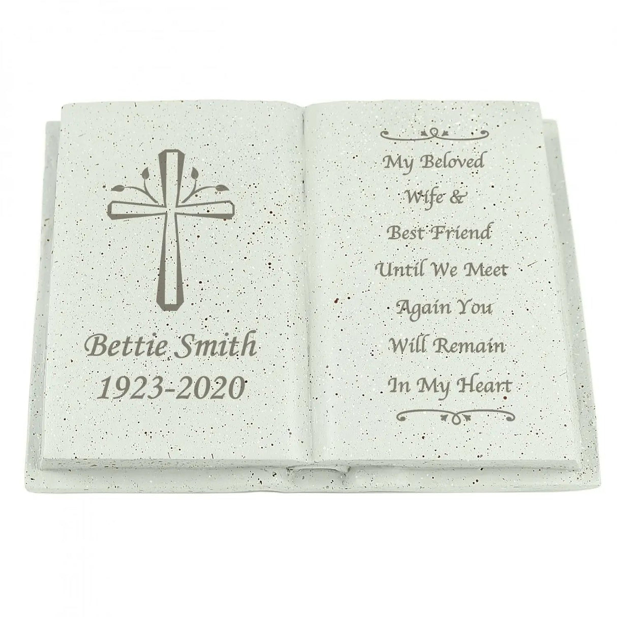 Personalised Cross Memorial Book: 4 - Memorials By Gift Moments