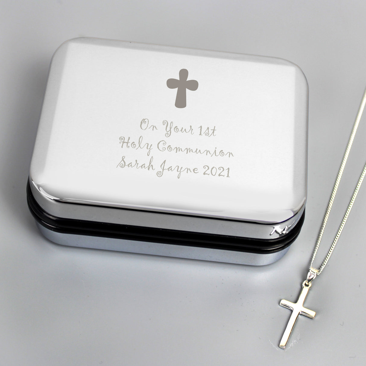 Personalised Cross Necklace and Box - Shop Necklaces At Gift Moments - 1