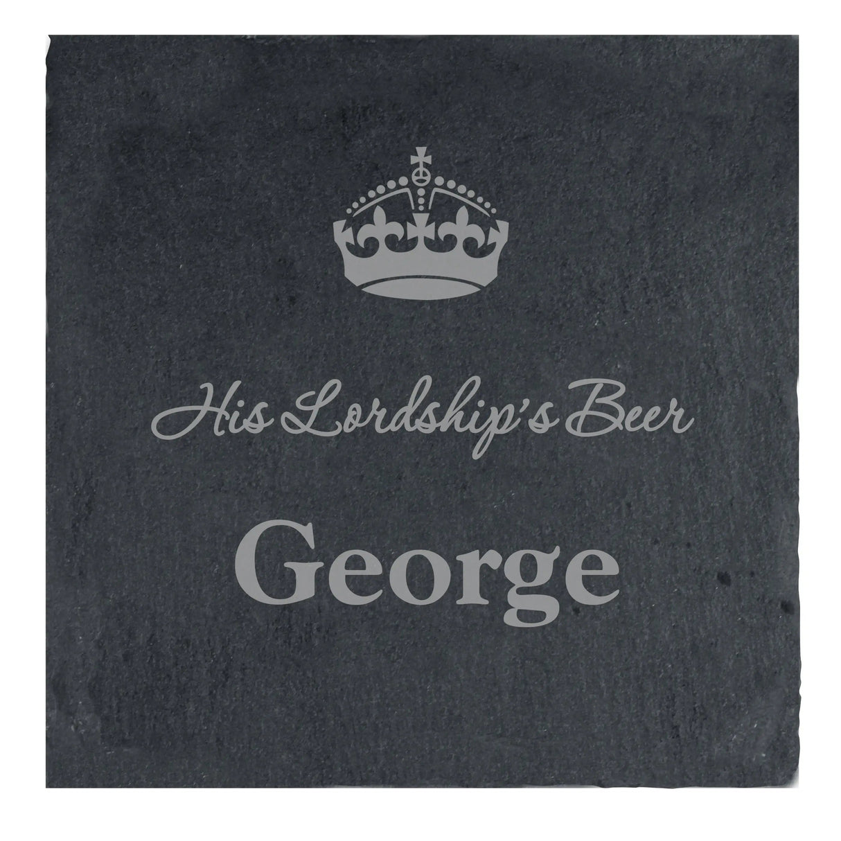 Personalised Crown Motif Single Slate Coaster: 3 - Coasters By Gift Moments