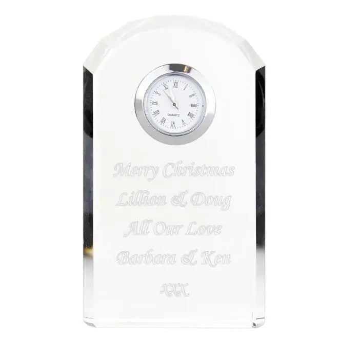 Personalised Crystal Clock: 6 - Clocks By Gift Moments