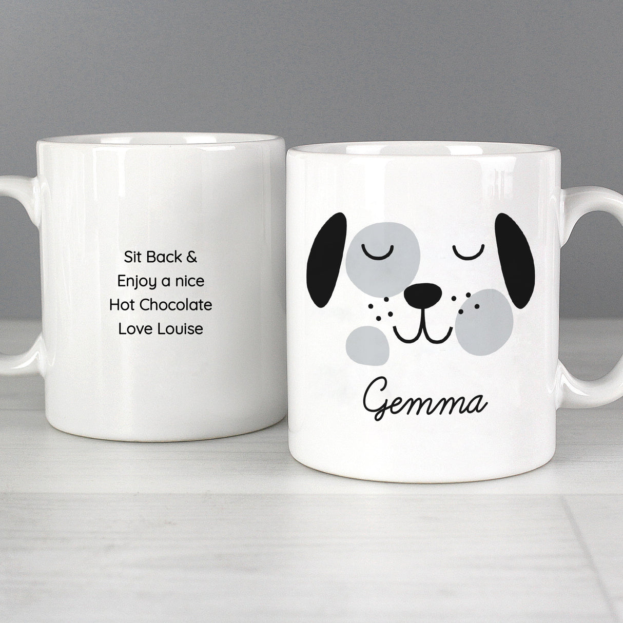 Personalised Cute Dog Face Mug: 2 - Mugs By Gift Moments