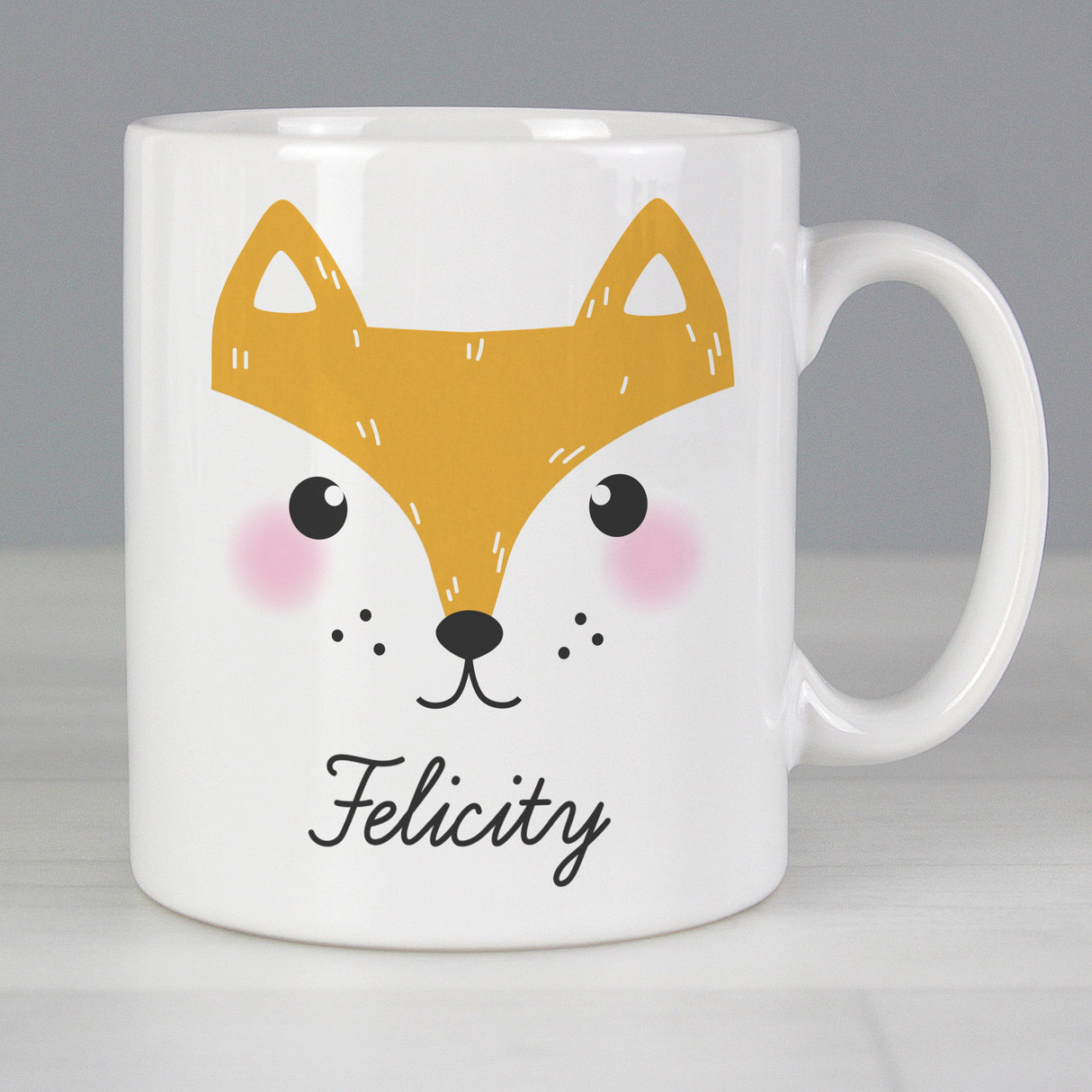 Personalised Cute Fox Face Mug: 1 - Mugs By Gift Moments
