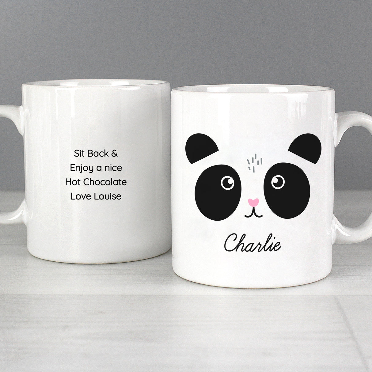 Personalised Cute Panda Face Mug: 2 - Mugs By Gift Moments