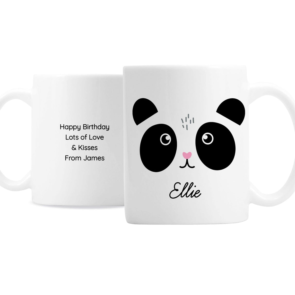 Personalised Cute Panda Face Mug: 3 - Mugs By Gift Moments