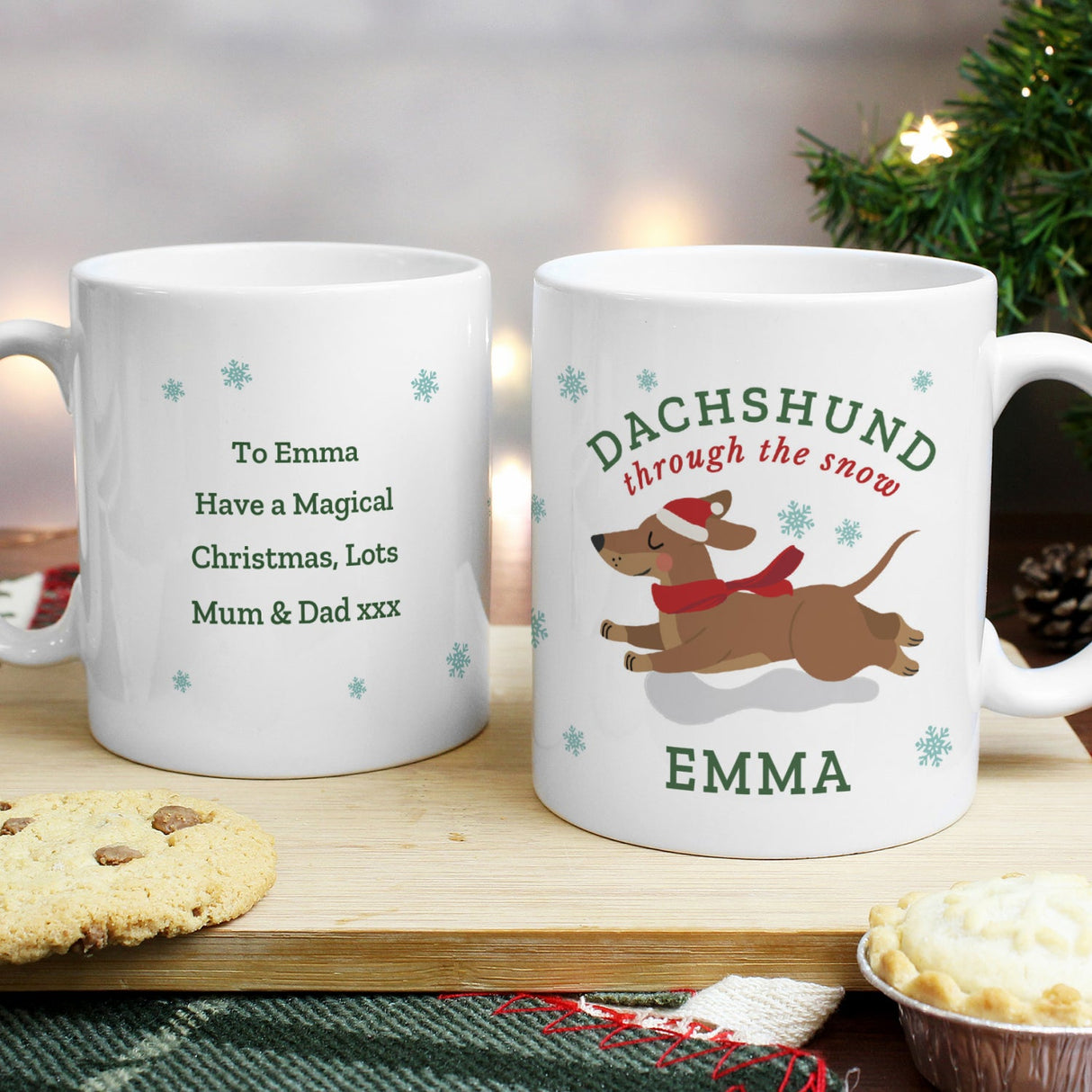 Personalised Dachshund Through... Christmas Mug: 4 - Mugs By Gift Moments