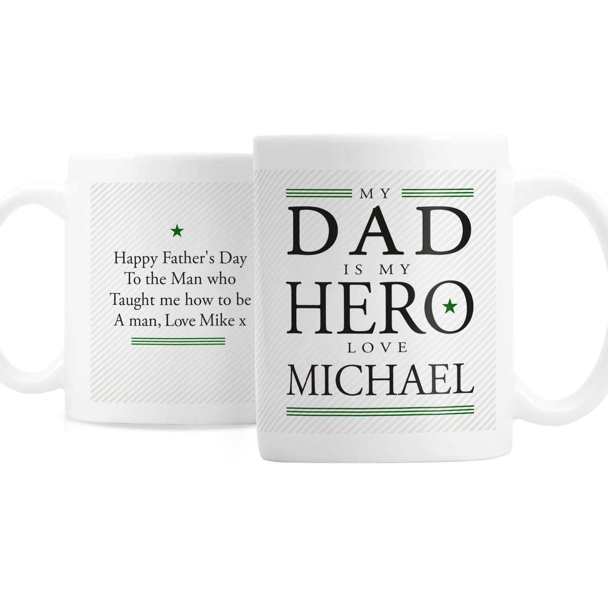 Personalised My Dad is My Hero Mug: 4 - Mugs By Gift Moments