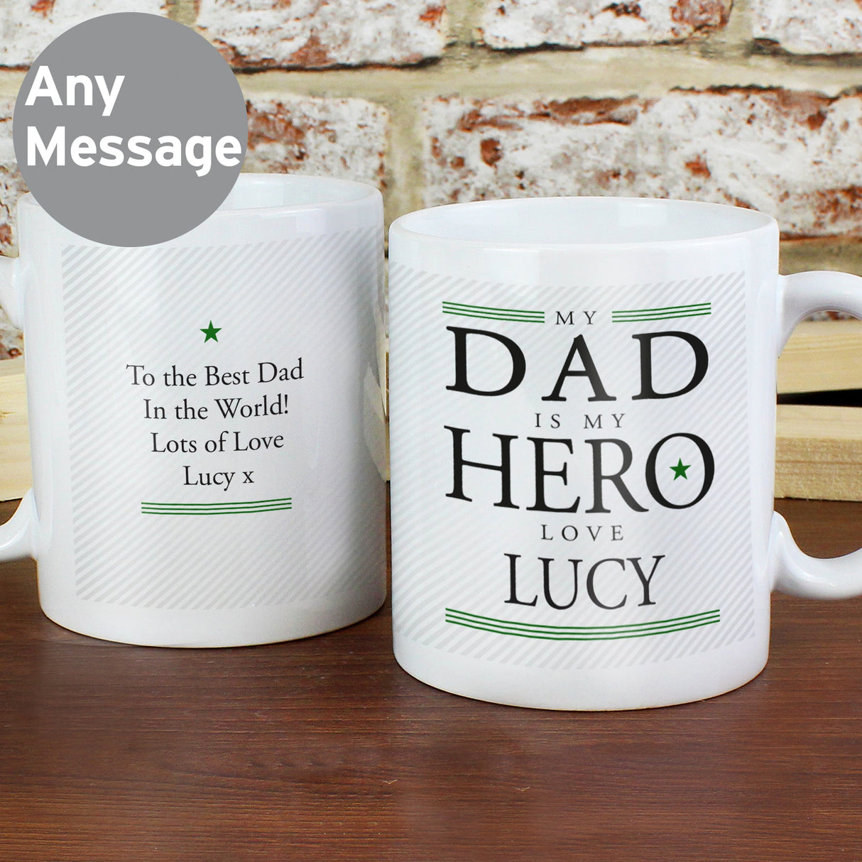 Personalised My Dad is My Hero Mug: 5 - Mugs By Gift Moments