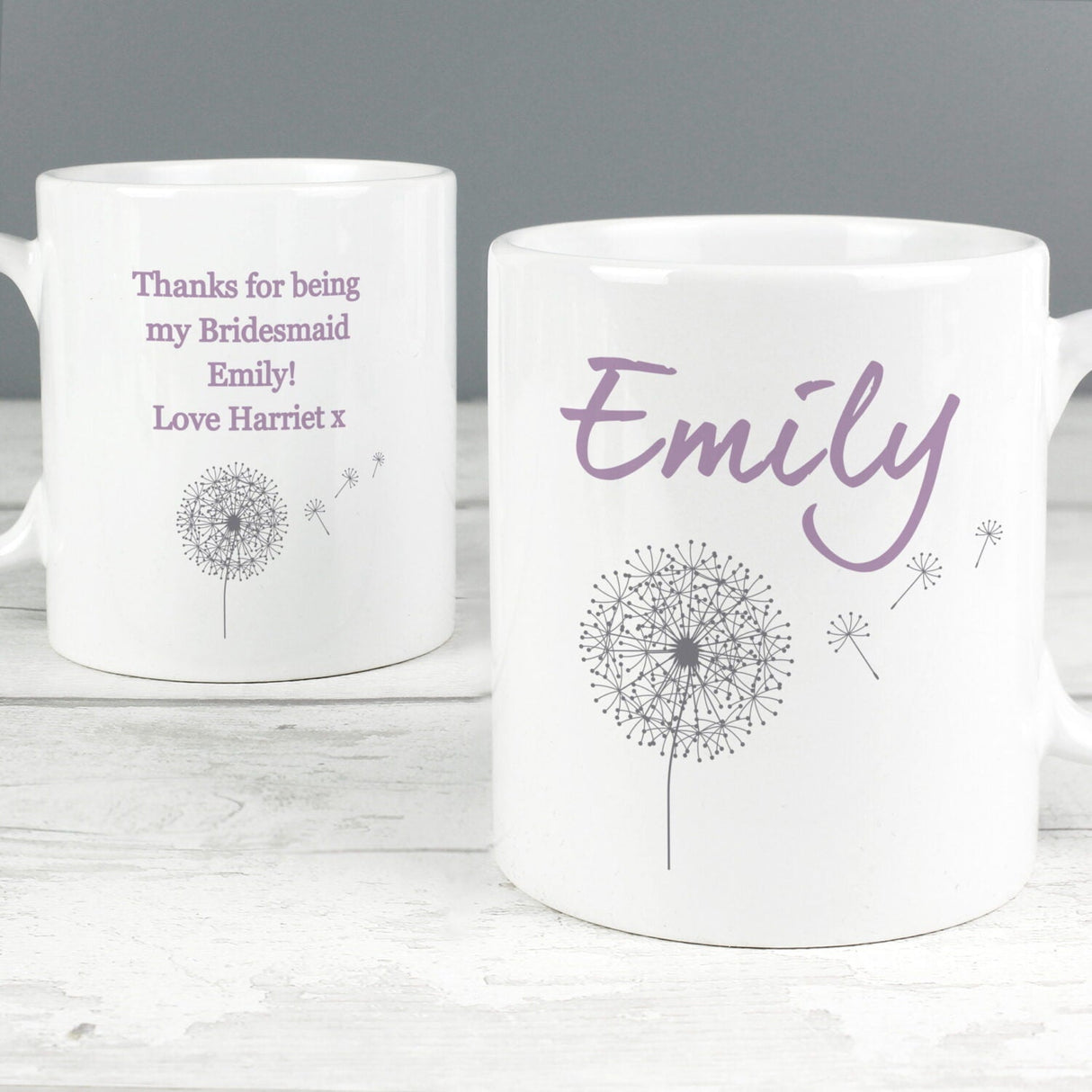 Personalised Dandelion Mug: 1 - Mugs By Gift Moments
