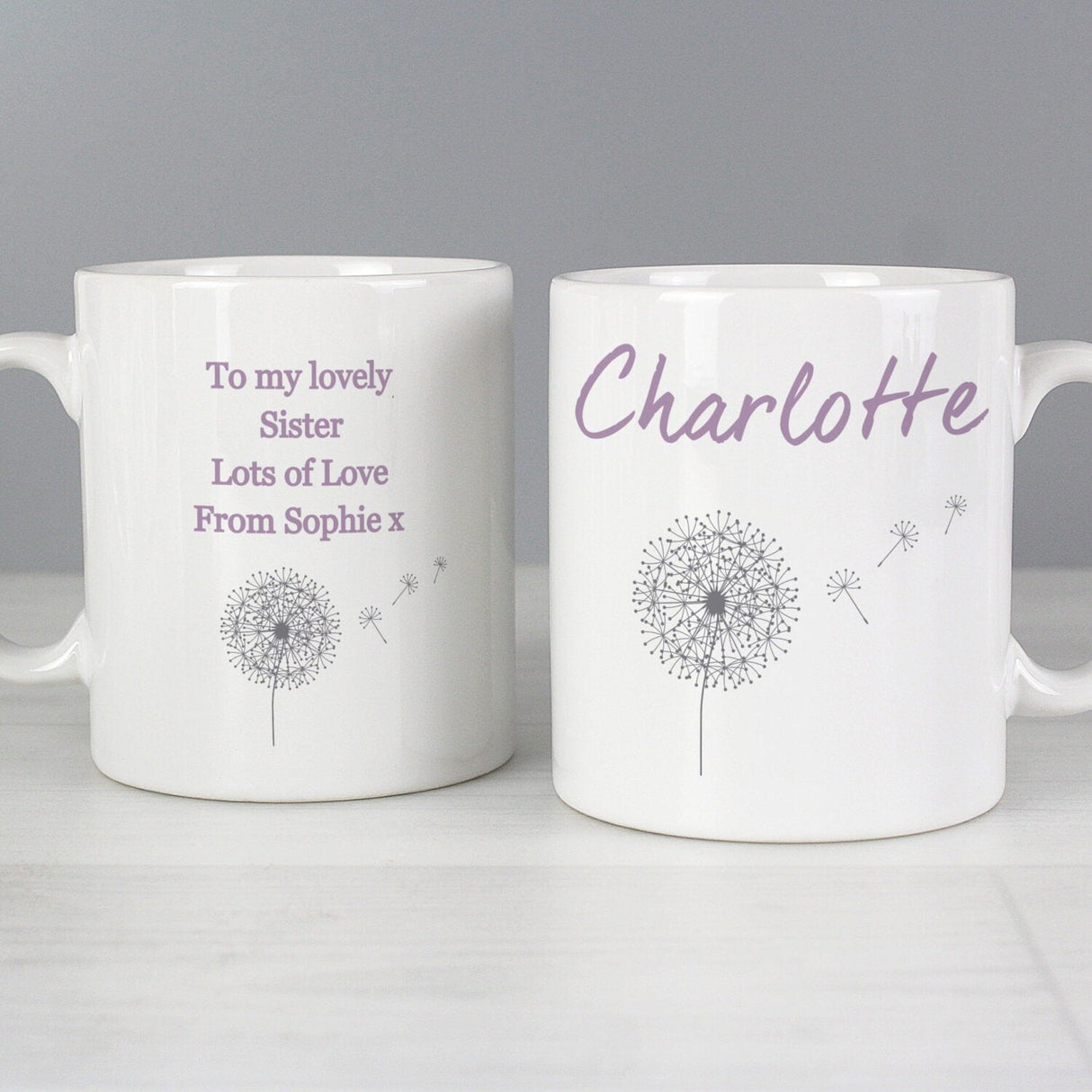 Personalised Dandelion Mug: 3 - Mugs By Gift Moments