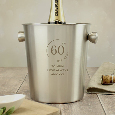 Personalised Date Stainless Steel Ice Bucket: 4 - Barware By Gift Moments