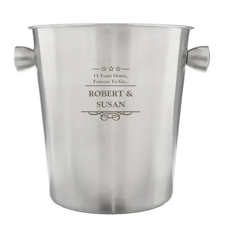 Personalised Decorative Stainless Steel Ice Bucket: 3 - Barware By Gift Moments