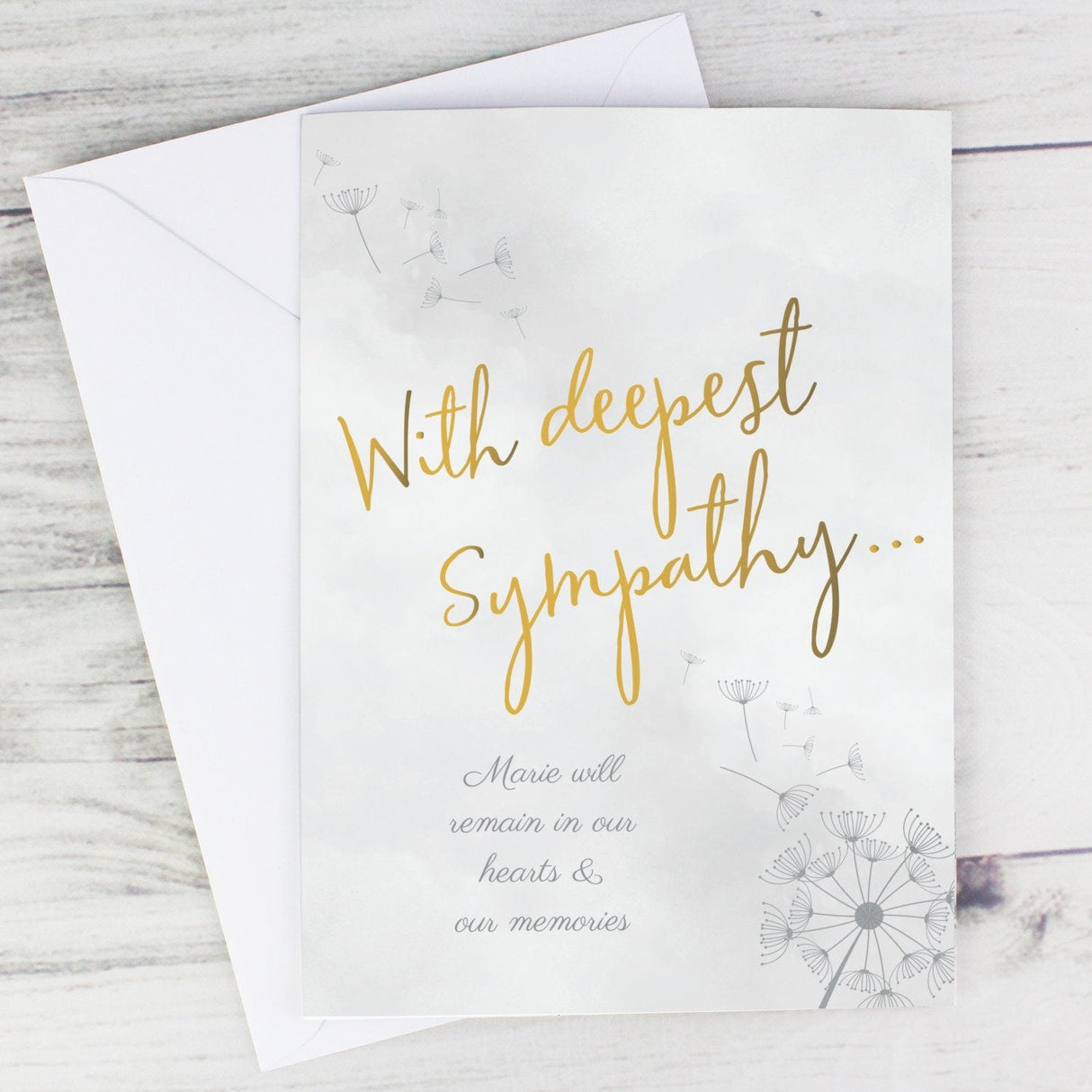 Personalised Deepest Sympathy Card: 1 - Greeting Cards By Gift Moments